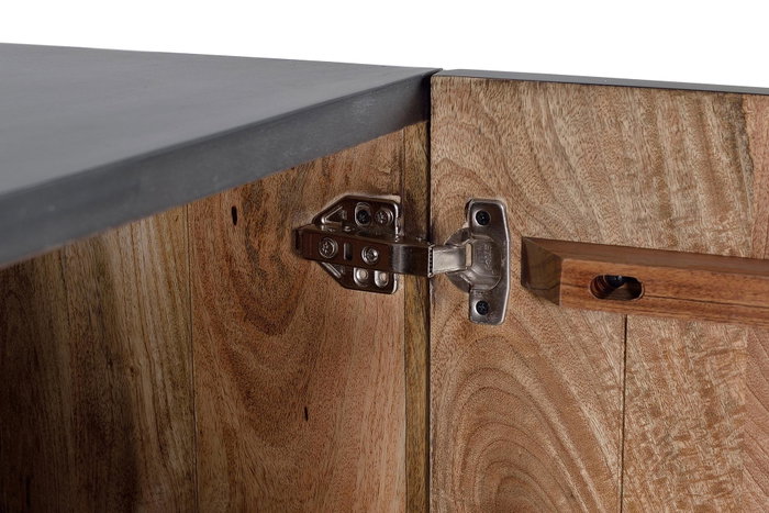Giner y Colomer Aparador de Madera de Mango y Metal Nogal Oscuro 173 cm